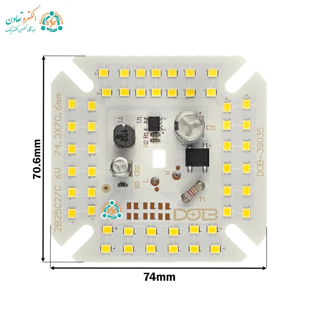 ماژول LED 50 وات 220 ولت با چیپست 2835 و رنگ سفید مهتابی
