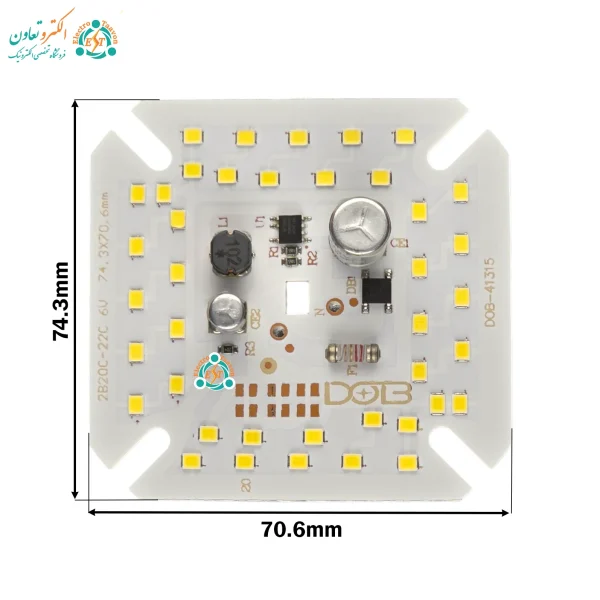 ماژول LED 40 وات 220 ولت با چیپست 2835 و رنگ سفید مهتابی