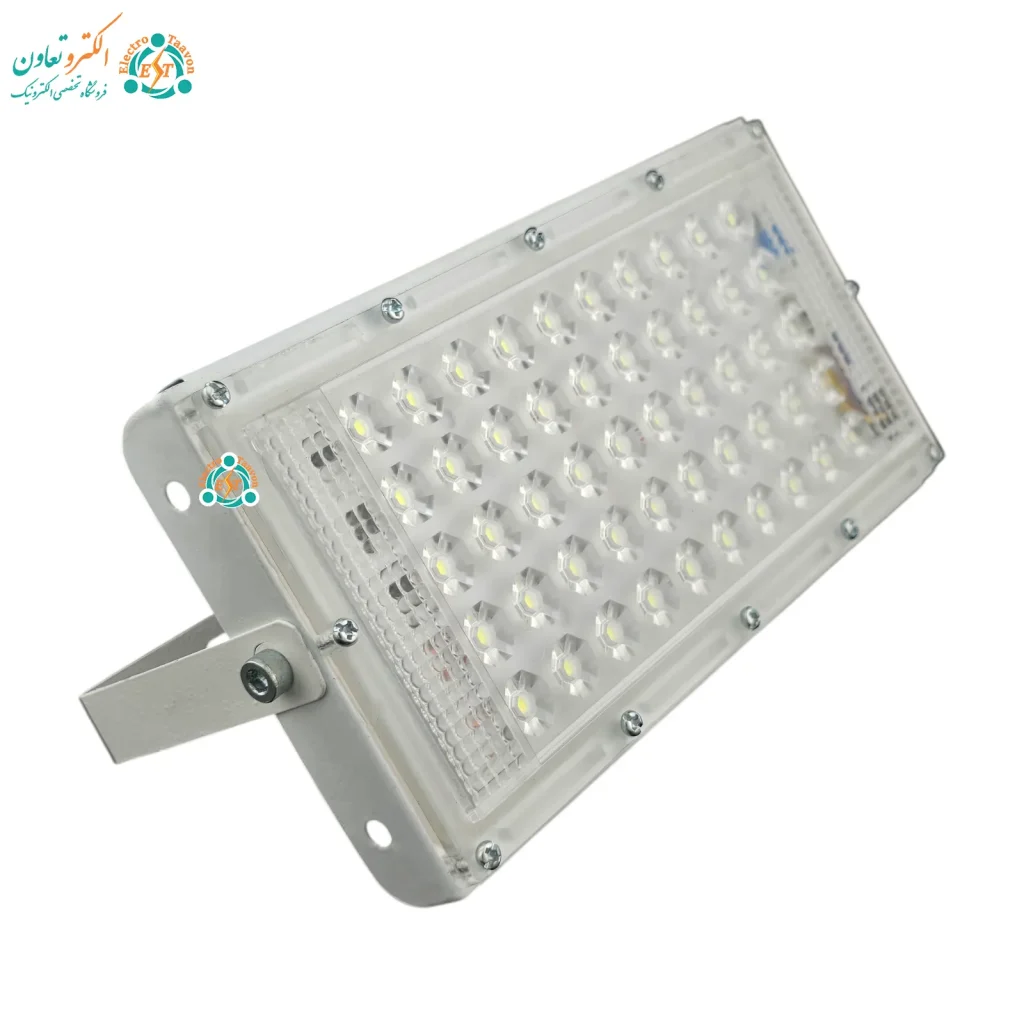 پروژکتور ال‌ای‌دی 50 وات 220 ولت سفید مهتابی مدل بیلبوردی ضد آب