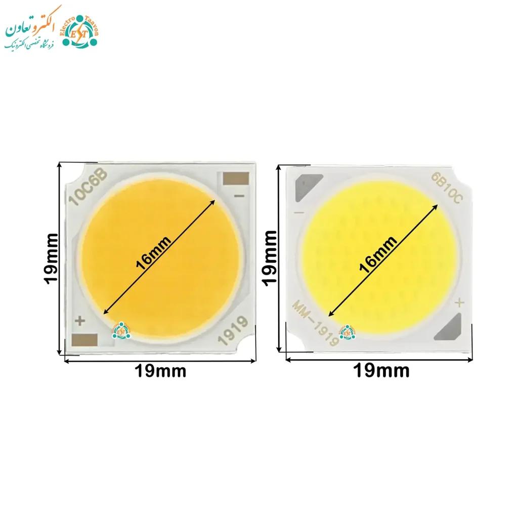 ابعاد ال ای دی COB ریلی 30 وات 900 میلی آمپر