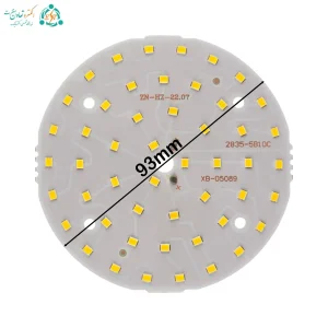 ابعاد ال ای دی SMD گرد 12 وات 300 میلی‌آمپر نچرال | قطر 93 میلی‌متر