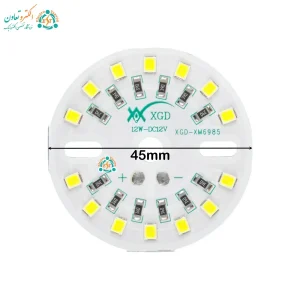 ابعاد چیپ ال ای دی 12 ولت 12 وات xgd