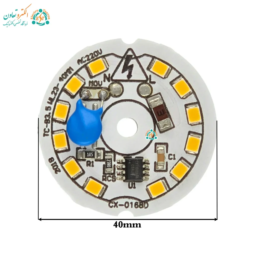 ال ای دی DOB 6 وات آفتابی 4000K قطر 40mm