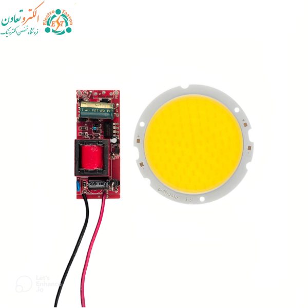 پک ال ای دی COB پنلی 30 وات 900 میلی آمپر آفتابی 7660 + درایور ایزوله 30 وات