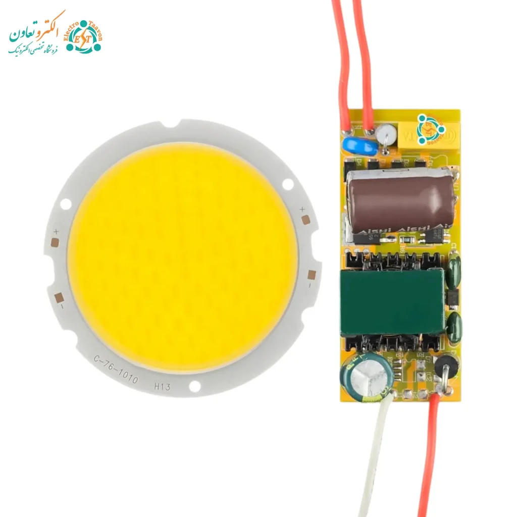 پک ال ای دی COB پنلی 30 وات 900 میلی آمپر آفتابی 7660 + درایور ایزوله 30 وات