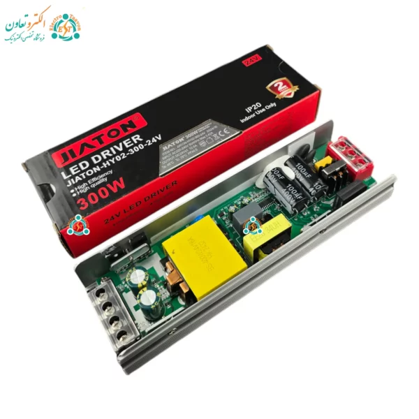 منبع تغذیه ۲۴V 12.5A اسلیم، مخصوص سیستم‌های روشنایی و صنعتی