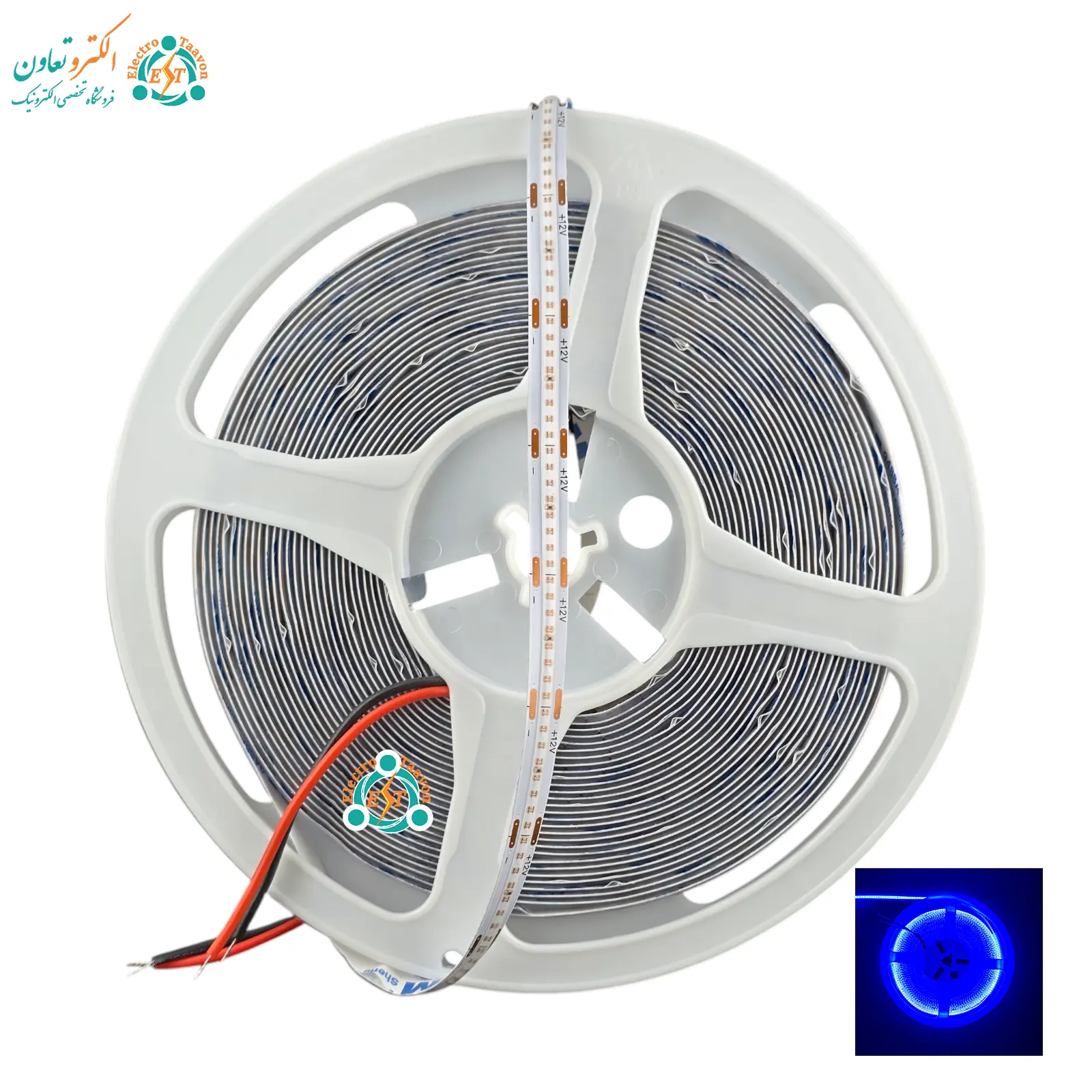 ریسه نواری 12 ولت COB رنگ آبی برند LY
