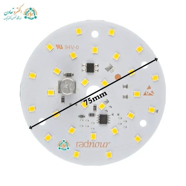 ابعاد ال ای دی 12 وات 220 ولت گرد پنلی