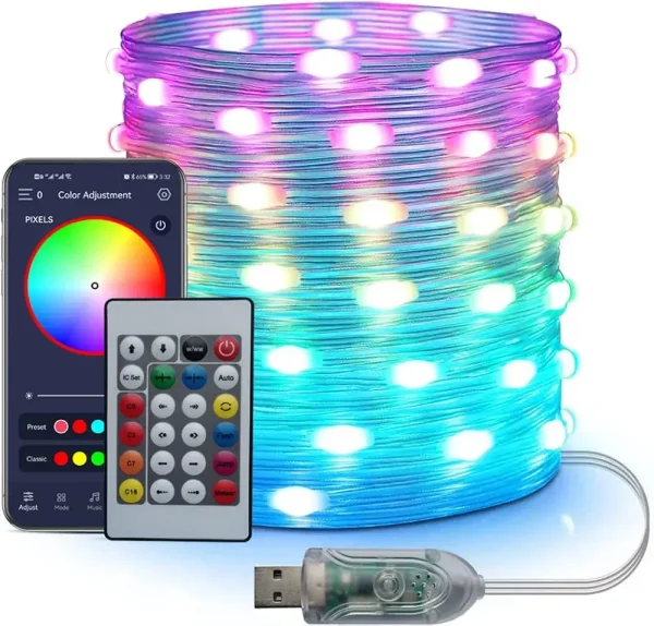 ریسه RGB گیمینگ USB & Bluetooth – حساس به صدا