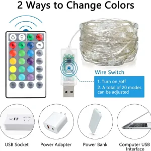 ریسه LED RGB هوشمند با اتصال USB و بلوتوث و رقص نور با موسیقی