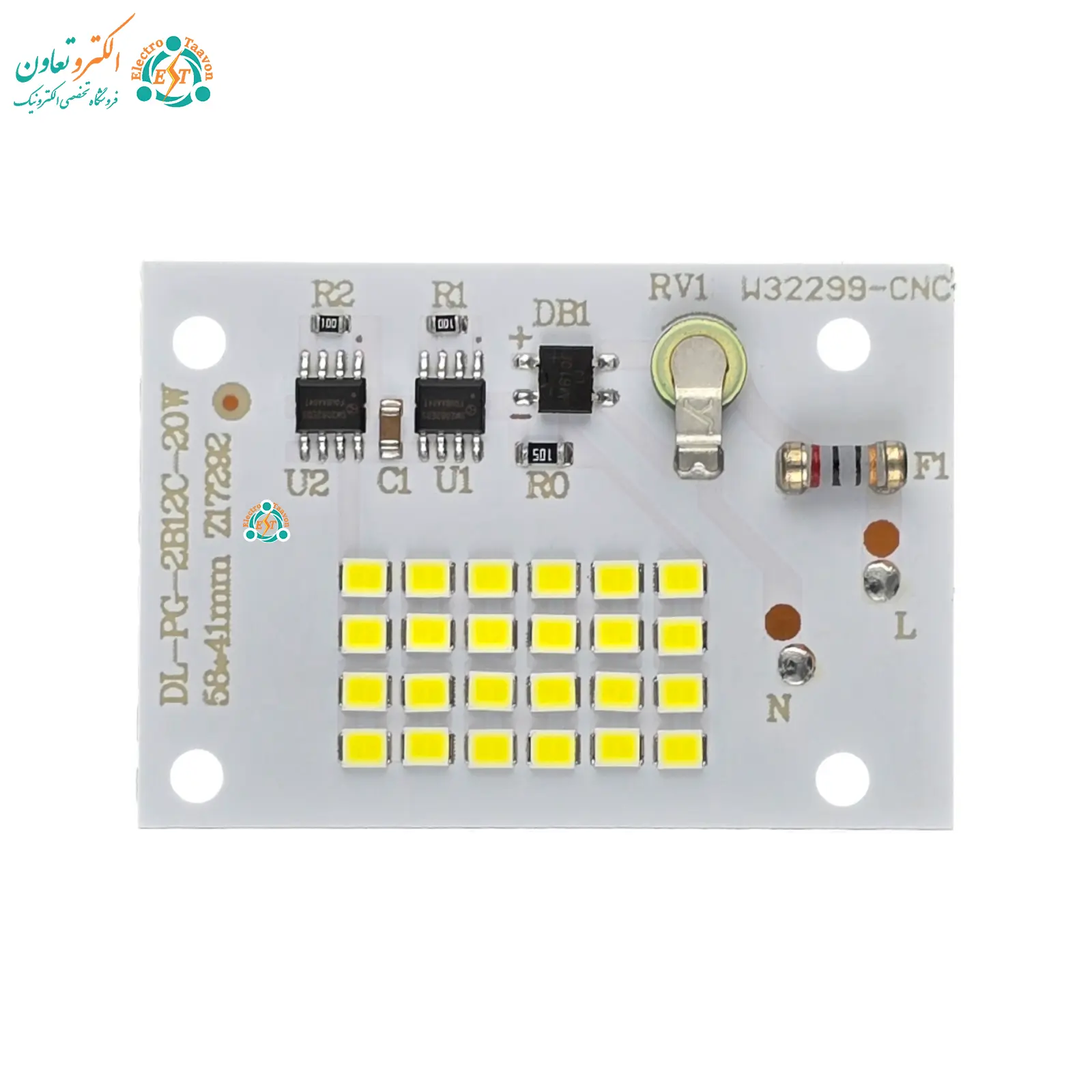 ال ای دی بلالی 20 وات 220 ولت SMD مهتابی