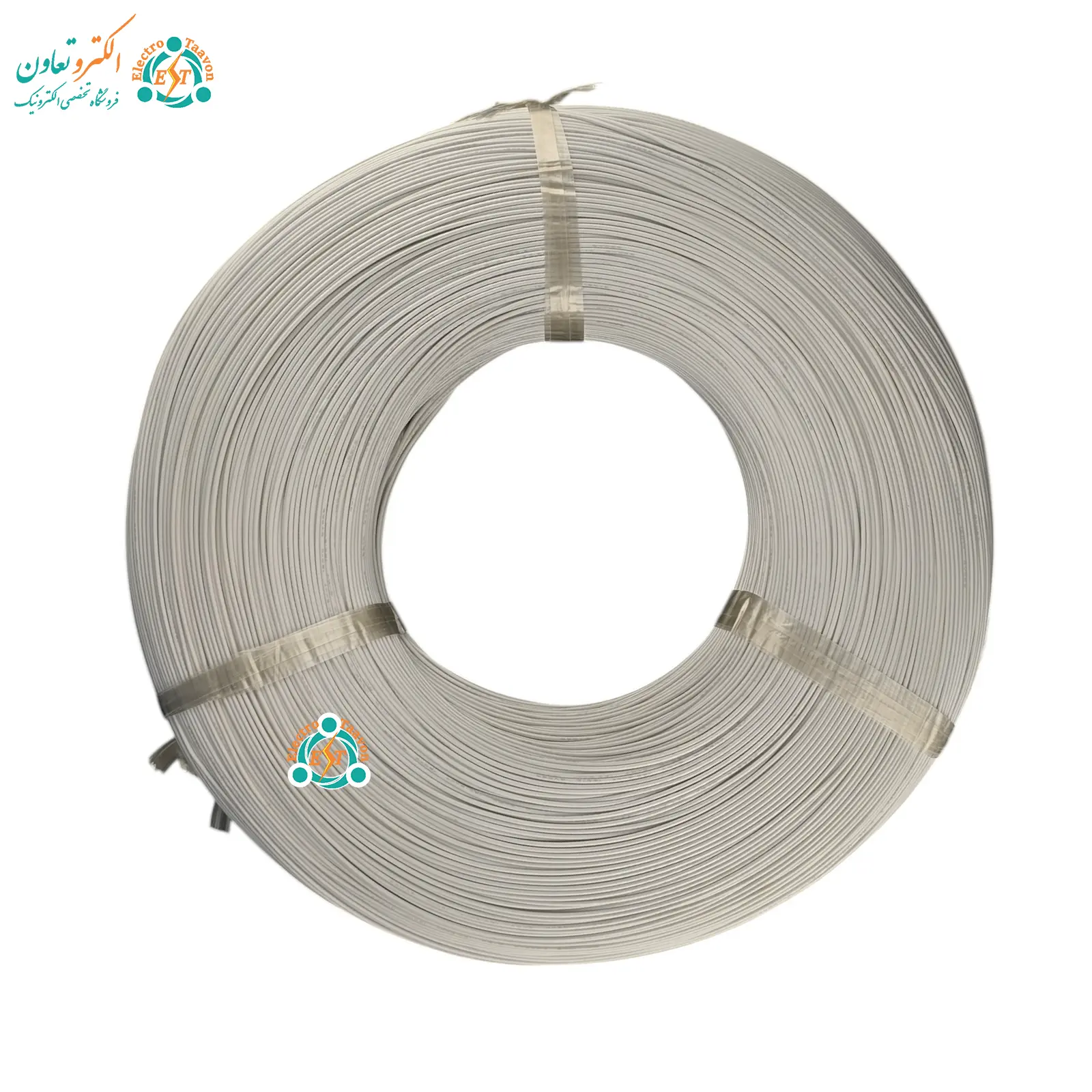 سیم سیلیکونی نسوز سفید 0.20 میلی‌متر 1000 متری