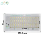 ابعاد ال ای دی پروژکتوری 100 وات 12 ولت سفید مهتابی