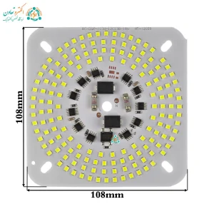 چیپ LED مربع 110 وات 220 ولت مهتابی ابعاد 108×108
