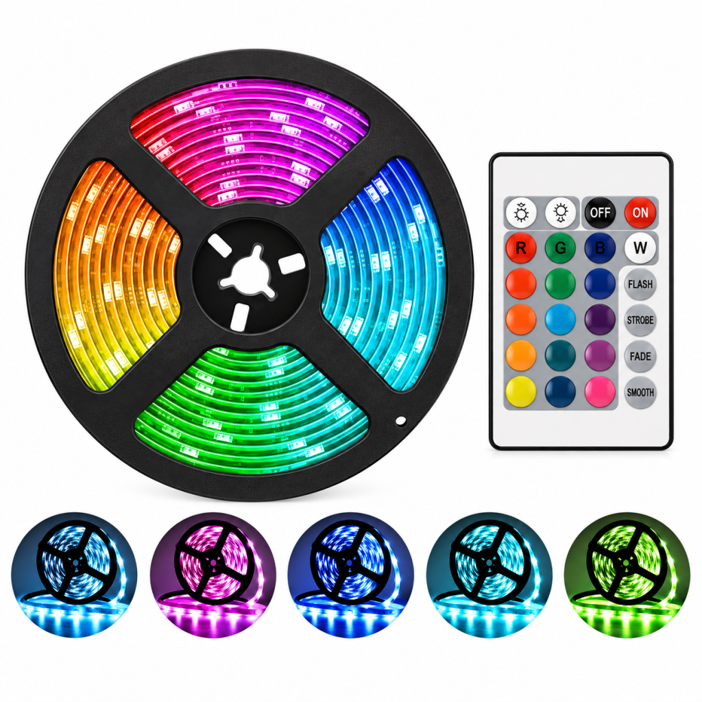 پک ریسه نواری 5 متری RGB بلوتوثی