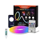 ریسه نئون فلکسی RGB برنامه پذیر 5 متری