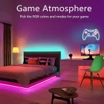 ریسه نئون فلکسی RGB-IC برنامه‌پذیر 5 متری رونده و حساس به صدا - Image 8