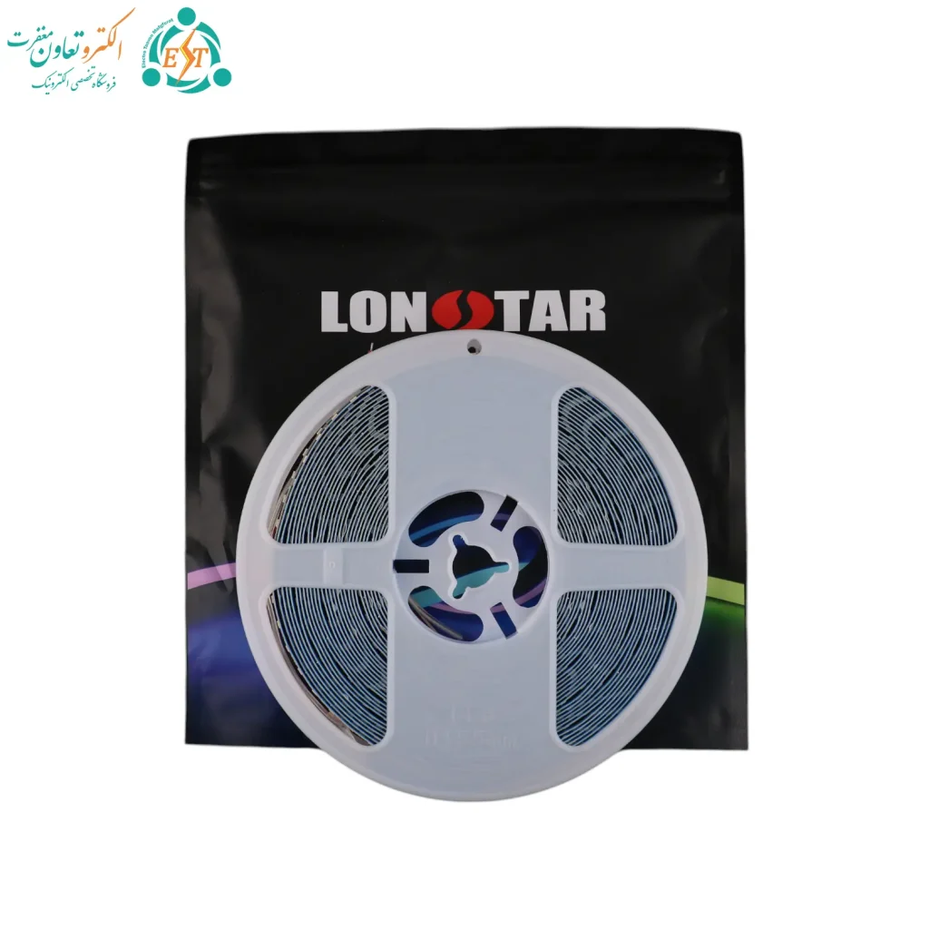 رول ریسه مهتابی لانستار کنار پاکت مشکی محصول