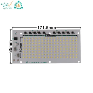 ابعاد چیپ ۱۰۰ وات بلالی LY مهتابی؛ ۱۷۱٫۵ در ۸۵ میلی‌متر